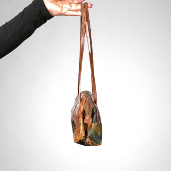 Vintage CHIARINI Floral Leather Shoulder Bag - Picture 5 of 14